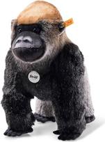 "Steiff Boogie Gorilla Cuddly Toy", mielas pliušinis žaislas su plastikinėmis akimis, vaikams, berniukams ir mergaitėms, pliušinis žaislas, 35 cm, juodas, 062223