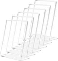 6 A4 L formato stendų pakuotė A4 pasviręs stendas su storesne 2,4 mm plokštele Reklamos stendas Meniu kortelių laikiklis, pagamintas iš skaidraus akrilo stiklo, skirtas nuotraukoms, meniu kortelėms restorane, kavinėje
