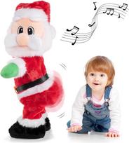 Gfilay Twerking Santa Claus šokantis Kalėdų Senelis su muzika, animacinė Kalėdų pliušinė lėlė, dainuojanti anglišką dainą Kalėdų žaislas vaikams