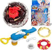 Infinity Nado Kreisel für Kinder Metall Spielzeug Jungen, Battle Tops Kreisel Launcher Spielzeug Jungen, Infinity Nado Spinning Tops Jungen ab 5 Jahre, Kreisel Non-Stop Battle Deluxe-Fiery Dragon