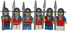 LEGO riterių mini figūrėlės Hawk Knight Liūto riterių figūrėlės Black Falcon Knights (6 Lion Knights) Black