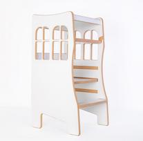 Reguliuojamo aukščio Montessori bokštelis (baltas su langeliais)