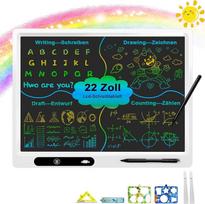 surekuo LCD rašymo lenta vaikams 22 colių spalvinga LCD rašymo lenta, 2 rašikliai ir reguliuojamas stovas yra edukacinis mokymosi žaislas 3-12 metų amžiaus vaikams Kalėdų dovanos
