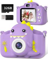 Vaikiškas fotoaparatas, Gofunly Vaikiškas fotoaparatas 1080P 2,0 colių ekranas Fotoaparatas vaikams su 32GB kortele Selfie skaitmeninis fotoaparatas Vaikiškas fotoaparatas vaikams 3-12 metų berniukams ir mergaitėms Kalėdinis žaislas