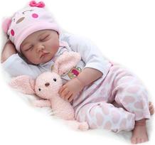 ZIYIUI Reborn Baby Doll 22 colių 55 cm Lifelike Soft Silicone Vinyl Sleeping Simulation Reborn Babies Girls Baby Dolls Toddler Girl Boy Toy Gift