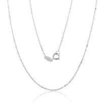 Auksinė grandinėlė Anchor round 1 mm , briaunų apdirbimas deimantu , Baltas Auksas 585°