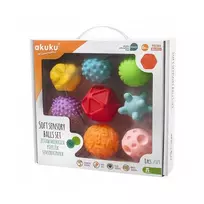 Akuku  minkšti sensoriniai kamuoliukai, 8 vnt., A0452