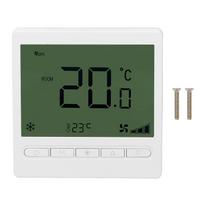 Išmanus ventiliatoriaus konvektoriaus termostatas ABS LCD ekranas Apsauga nuo trukdžių Išmanus termostatas namams 220V black