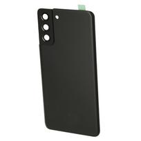 Pakaitinis galinis stiklo dangtelis, skirtas Samsung Galaxy S21 Plus galinių stiklinių durų dangtelis su iš anksto sumontuotu juoda