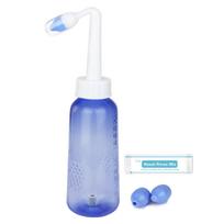 300 ml „Neti Pot Sinus“ skalavimo buteliuko rinkinys su 40 druskos pakelių Nosies plovimo valiklis, slėginis drėkinamasis „Neti Pot“ vaikams, suaugusiems A