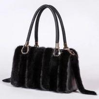New arrival women's real mink fur luxury bag real fur fin ladies crossbody bags