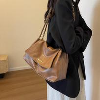 Tote Bag Women'S Bag Simple Chain Shoulder Bag Retro Large-Capacity Underarm Bag ruda