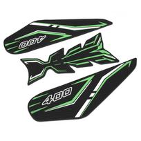 3 vnt. Dujų kuro bako lipdukas Apsauga Neslystantis apsauginis padėklas Tinka Kawasaki Z400 NINJA 400 Žalias