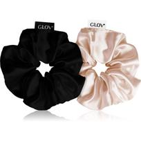 GLOV Scrunchies M plaukų gumytės Sparkling Wine/Black 2 vnt.
