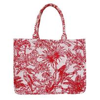 Women'S Handbag Tiger Embroidered Tote Bag High Quality Commuter Pearl Shoulder Bag raudona