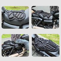 Motociklo sėdynės pagalvėlė, 2 vnt. Universali vėsinanti motociklo sėdynės pagalvėlė Neslystanti 3D sėdynės užvalkalas Front and Rear juoda