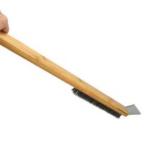 Pizza Oven Brush Wooden Handle Grill Scraper Household Cleaning Brush Pizza Tool For  Oven Cleaner