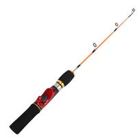 52cm Ledo žvejybos meškerė, dviejų sekcijų, su trimis žiedeliais, FRP pluošto medžiaga, priedas