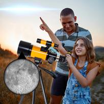 Astronominis teleskopas 15x-150x Didelio priartinimo refraktorius Fmc Stebėjimui Dangaus stebėtojui oranžinė