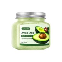 SADOER Avocado Bath Salt Scrub Exfoliates and cleanses pores for body care 350g žalia
