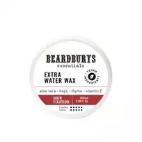 BEARDBURYS Essential Wax Extra Water Effect stiprios fiksacijos vaškas plaukams, 100 ml