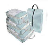 Kompresinis lagaminų krepšių dėklas Compression Packing Cubes, mėlynas
