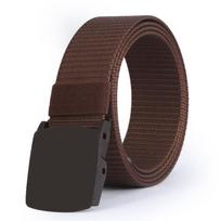 Karinio stiliaus unisex taktinis drobės diržas - Lauko nailoninis pintas aksesuaras 120 cm kava