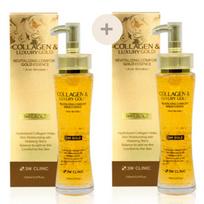 [3w Clinic] Collagen & Luxury Gold Revitalizing Comfort Gold Essence 150ml X 2PCS, 1Set 150ml X 1PCS yellow