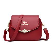 Women'S Shoulder Bag Fashion Messenger Bag Women'S Soft Leather Bag Mom Bag Small Square Bag raudona