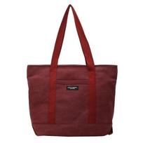 Large Capacity Canvas Tote Bag Shoulder Bag Portable Shoulder Bag Student Commuting Simple Versatile Book Class Bag raudona