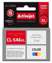 Activejet AC-546NX Canon spausdintuvo rašalas, Canon CL-546XL pakaitalas; Supreme; 15 ml; spalvotas, žydras, purpurinis, geltonas
