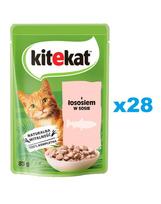 KITEKAT Lašiša padaže 28x85 g suaugusioms katėms