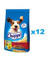 CHAPPI 12x500 g - sausas maistas šunims su jautiena, paukštiena ir daržovėmis