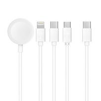 Universal Lightning 8-pin + Type C + Micro + Apple Watch 3W 1A C3186 Cable White