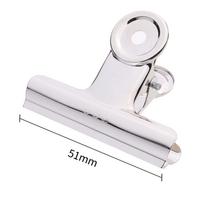 Metalinis spaustukas DELI 51mm sidabrinės spalvos 6vnt/pak