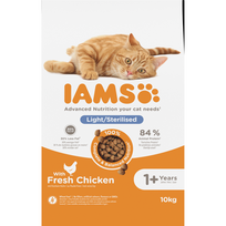 IAMS sausas maistas sterilizuotoms katėms su vištiena, 10 kg