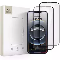Tech-Protect Glass Fit+ 2-pack tempered glass skirta Apple iPhone 16e / 14 / 13 Pro / 13 – black