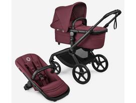 Universalus vežimėlis Bugaboo Fox 5 Renew Dark Cherry/Dark Cherry/Black frame 2in1