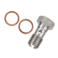 7/16 colio x 20 UNF Banjo varžtas nerūdijančio plieno 25 mm ilgio stabdžių jungties adapteris su 2 vnt. poveržlėmis