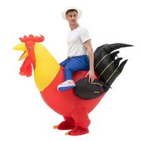 Pripučiamas kostiumas „Rooster“, suaugusiems One size, 150-190cm geltona