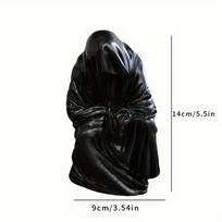 Ghost Wizard Home Desktop Creative Sculpture Living Room Atmosphere Decoration Festival Retro Fun Strange Party Gifts black