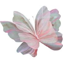 Giant Gauze Artificial Butterfly,Fake Butterfly Mariage Decor,Butterfly Wall Decor for Wedding Crafts Wall Room Decor DIY,50cm rožinė
