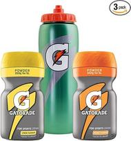 "AmazingAmerica Gatorade" miltelių rinkinys - po 350 g apelsinų ir citrinų miltelių + "Gatorade" buteliukas - mažai kalorijų turintys izo gėrimų milteliai sportui ir laisvalaikiui - tinka ir kaip dovana sportininkams