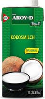 "Aroy-D" kokosų pienas - kokosų pienas maistui gaminti ir kepti - idealiai tinka desertams, sriuboms, kokteiliams ir kokteiliams - 1 x 1 litras
