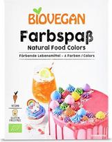 "Biovegan Organic Colour Fun", spalvingi maisto dažai, maistinių dažų milteliai tortams, pyragams ir keksiukams puošti, veganiški ir be glitimo (6 spalvos)