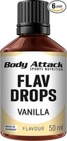 "Body Attack Flav-Drops", aromatas maistui, be cukraus, be kalorijų, veganiškas