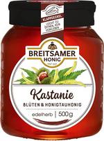 "Breitsamer Honey Chestnut Elegant" 500 g - skystas kaštonų medus, pikantiško skonio, su praktišku atlenkiamu dangteliu (1 x 500 g)