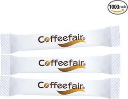 "Coffeefair" cukraus lazdelės baltos spalvos 1000 x 4 g cukraus, baltas porcijinis cukrus, smulkus porcijinis cukrus, idealiai tinka maitinimo įstaigoms ar biurams
