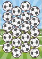 "Dekora" - valgomoji torto dekoracija vaikams, futbolo torto dekoracija, valgomoji, 3,4 cm, gimtadienio torto dekoracija, pagaminta iš beskonio valgomojo vaflinio popieriaus, be glitimo ir cukraus