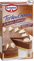 "Dr. Oetker" šokoladinis kremas tortams, 11 vnt. (11 x 170 g), grietinėlės milteliai tortams su šokolado dribsniais ir neriebiais kakavos milteliais, sėkmingai ruošiami tortai